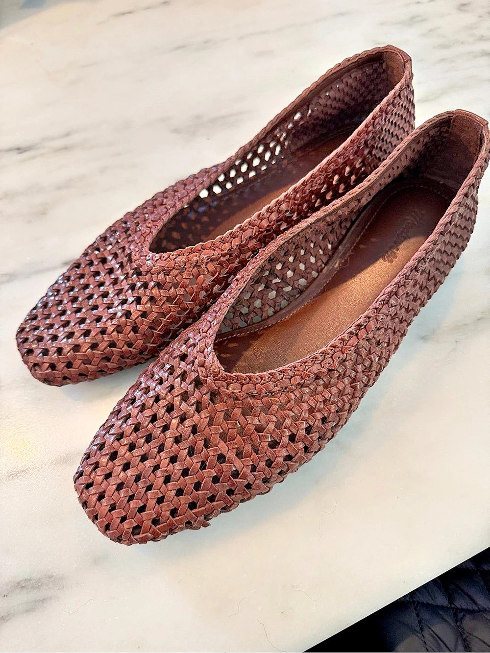 Madewell Woven Leather Flats Brown US 8.5